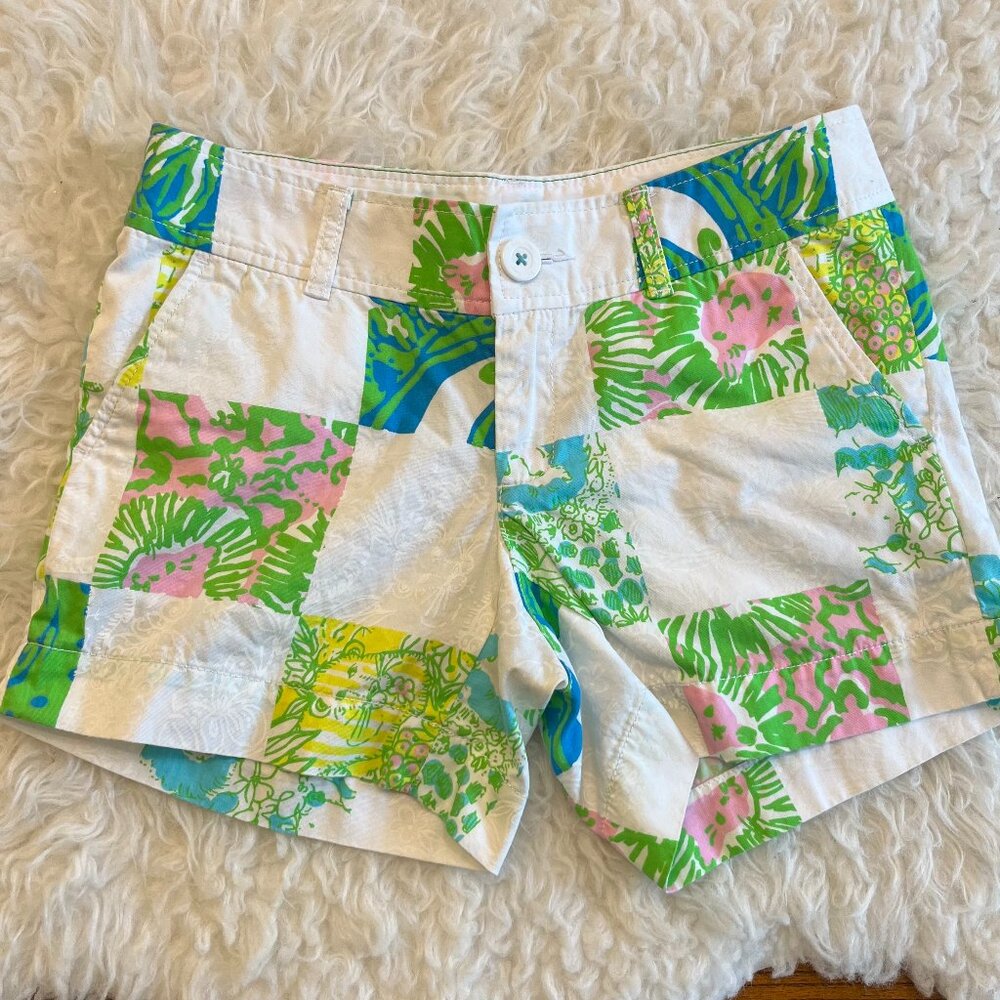 Lilly Pulitzer Patchwork Lioness Callahan Short Low Rise Size 0